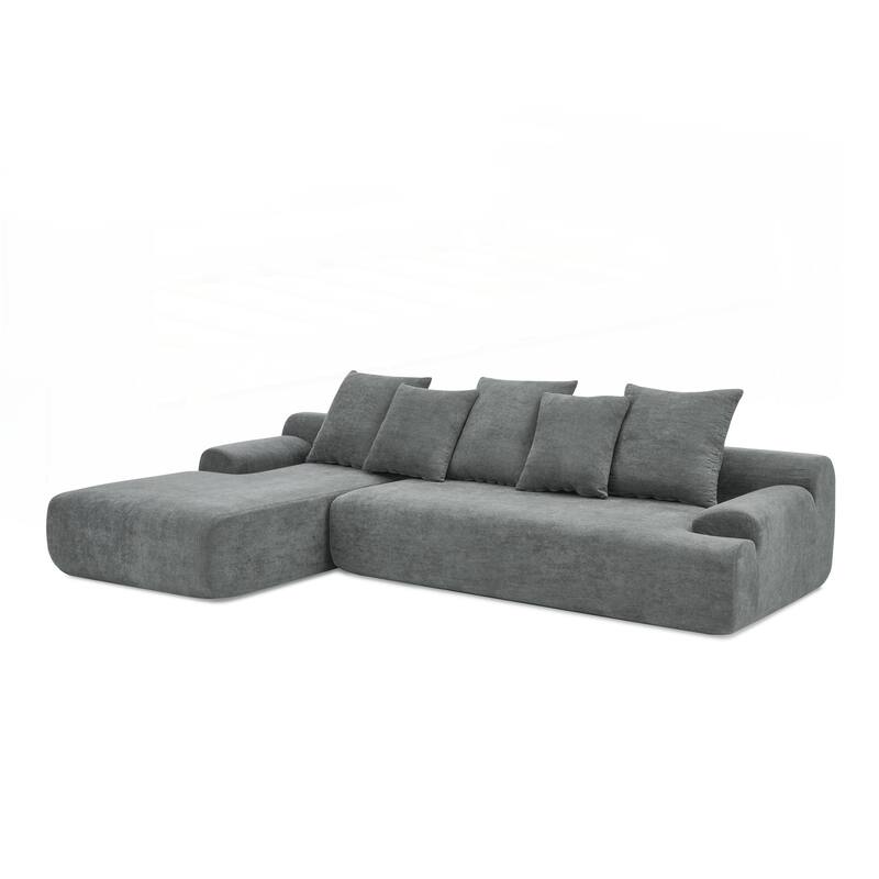 Modern Upholstered L-Shape Sectional Sofa Couch