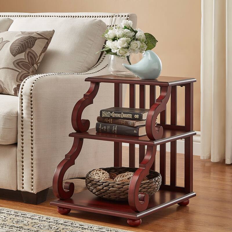 Lorraine Wood Scroll End Table by iNSPIRE Q Classic