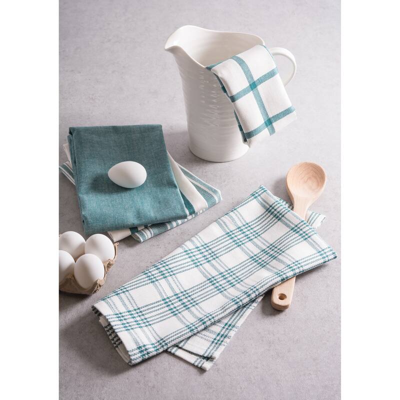 Design Imports Assorted Woven Dishtowel Set of 5 (28 inches long x 18 inches wide)