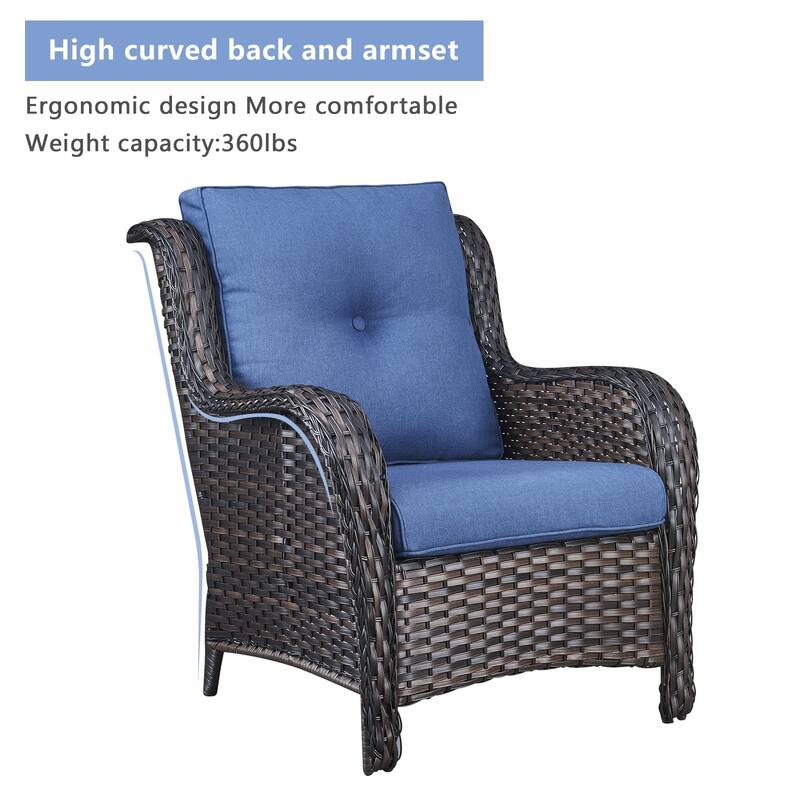 Pocassy 4 Piece Patio Conversation Set