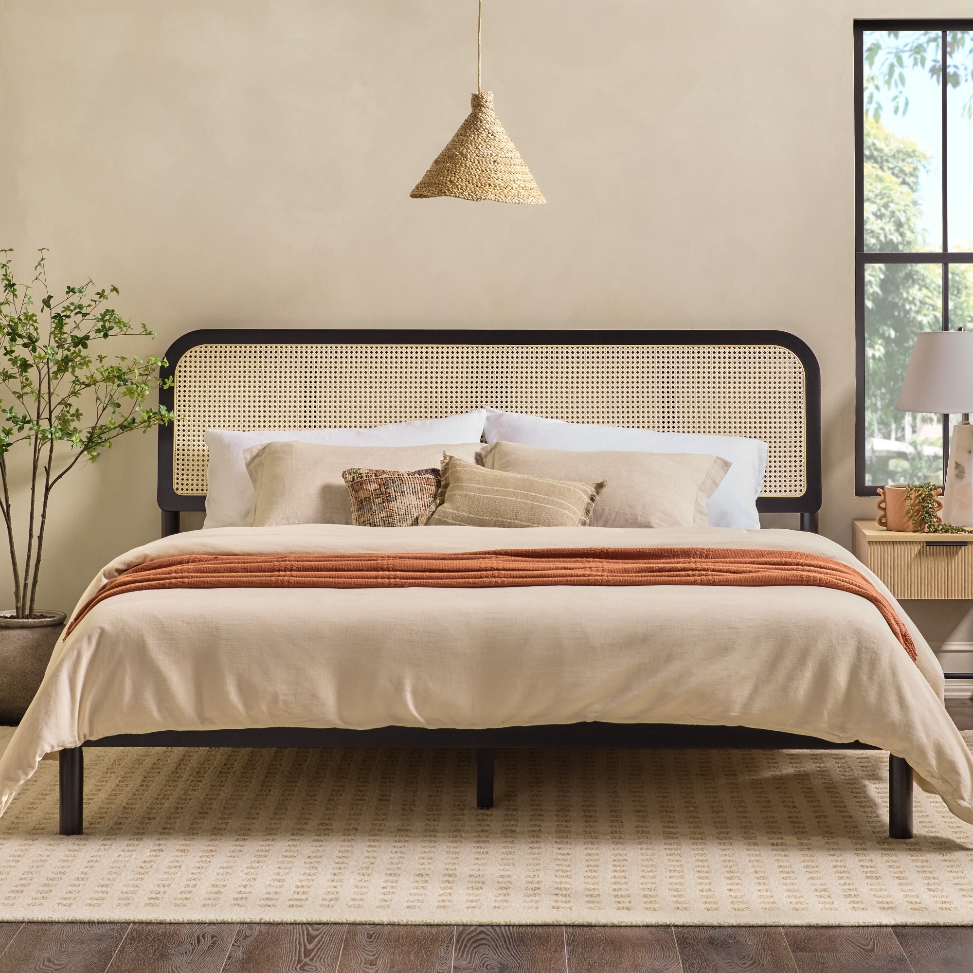 Boho king outlet size bed frame