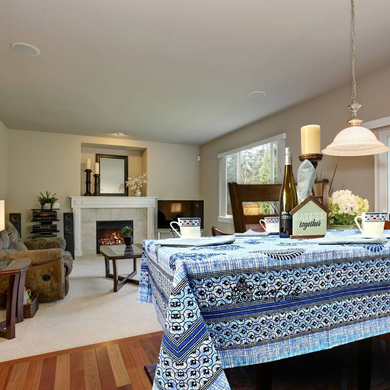 Cotton Floral Tablecloth Rectangle - 70 x 102 in.