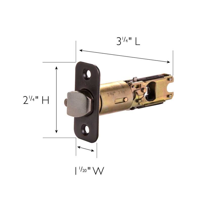 Design House 790527 2-Way Adjustable Entry Round Corner Latch Oil Rubbed Bronze