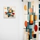 preview thumbnail 7 of 5, Designart "Colorful Mid Century Retro Reflections IV" Abstract Midcentury Curtain - Room Darkening Abstract Curtain - 1 Panel 52 x 108 in. - 1panel