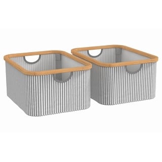 ClosetMaid Bamboo Frame Fabric Laundry Storage Bins (2-pack)