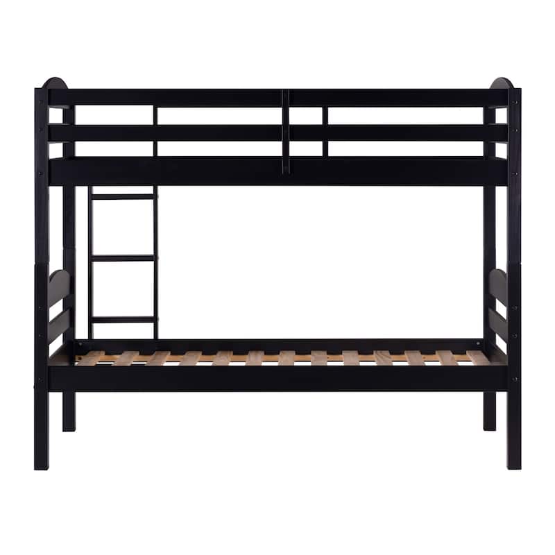 Walker Edison Solid Wood Convertible Twin-over-Twin Bunk Bed