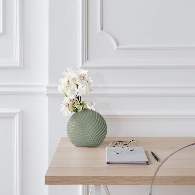 Sagebrook Home Ceramic Artisanal Vase, Home Decor Focal Point