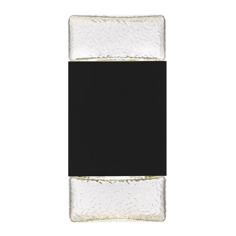 Saxton Integrated LED Matte Black Outdoor Wall Lantern