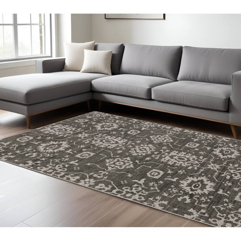 HomeRoots Oriental Traditional Rectangle Area Rug - 114.17 in. x 78.74 in.  x 0.39 in.