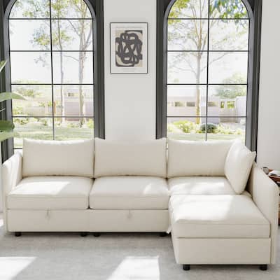 Christopher Knight Home - Ashton Modular Sectional Sofa with Storage and Sleeper Function