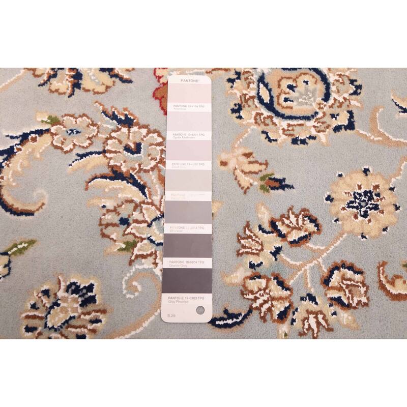 ECARPETGALLERY Hand-knotted Nain Grey Silk, Wool Rug - 5'9 x 6'1