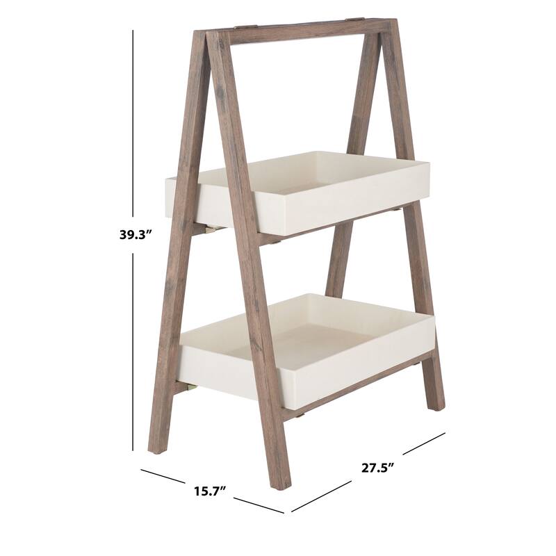 SAFAVIEH Outdoor Jacey 2-Tier Storage Shelf - 28Wx16Dx39H