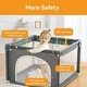 preview thumbnail 3 of 5, Infant 36"x36" 4-Panel Baby Playpen Spacious & Secure Foldable Playard Grey