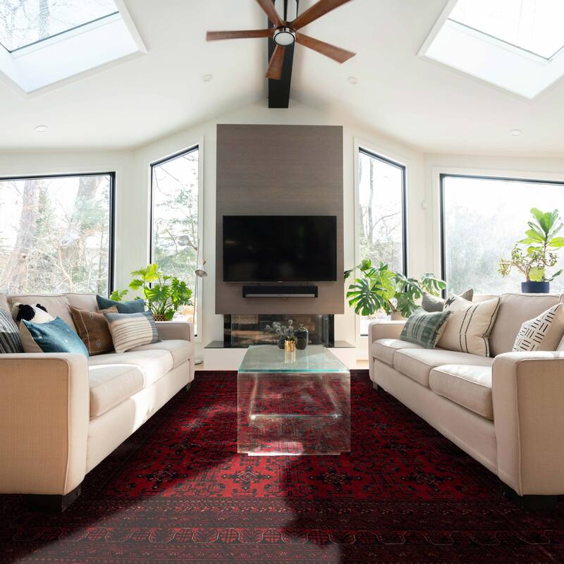 ECARPETGALLERY Hand-knotted Finest Khal Mohammadi Red Wool Rug - 9'11 x 12'10