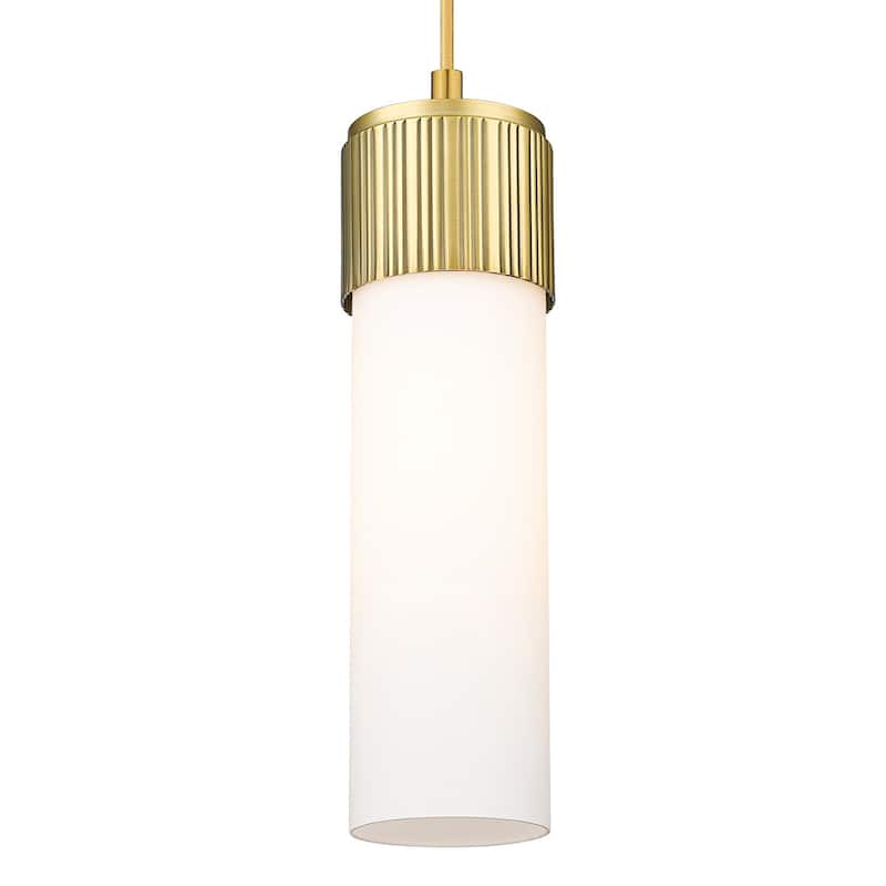 Innovations Lighting 428-1P-G428-12WH Bolivar 12" Tall Mini Pendant - Brushed Brass