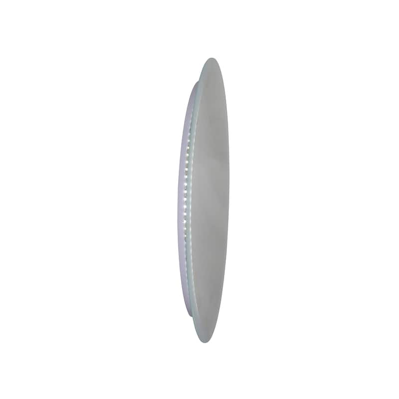 30" x 22" Agostino Matte White Oval LED Wall Mirror