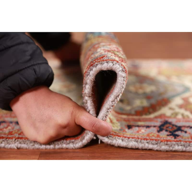 Geometric Heriz Serapi Oriental Accent Rug Hand-Knotted Wool Carpet - 2'0" x 3'0"
