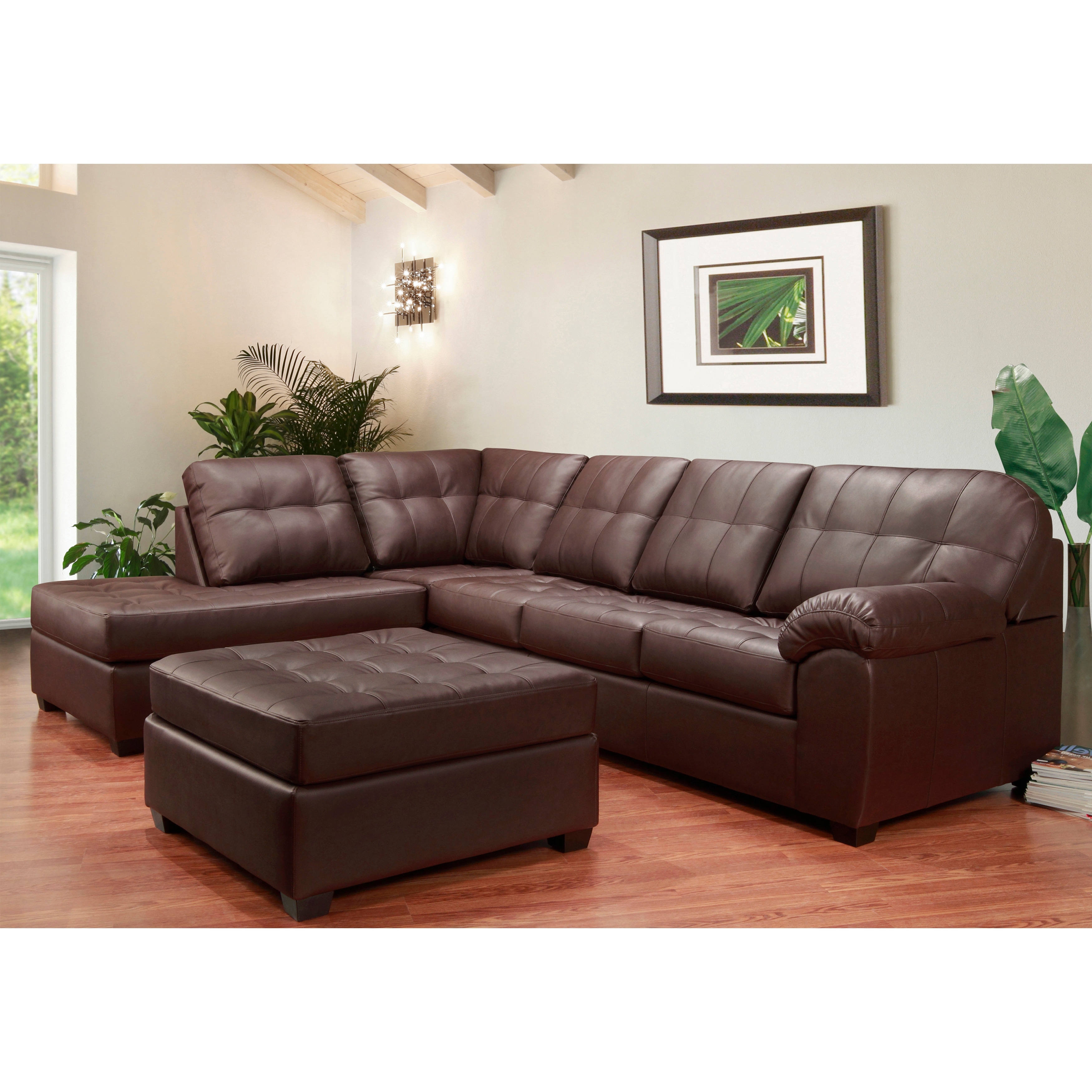 Ashley top top grain leather sectional