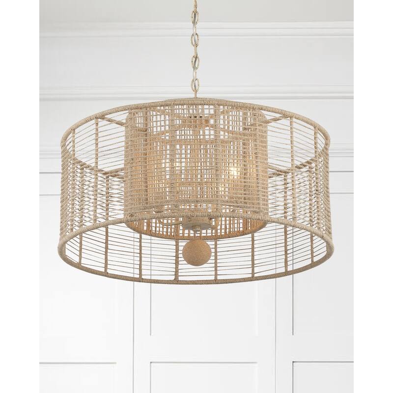 Jayna 4 Light Burnished Silver Chandelier - 25'' W x 16.5'' H