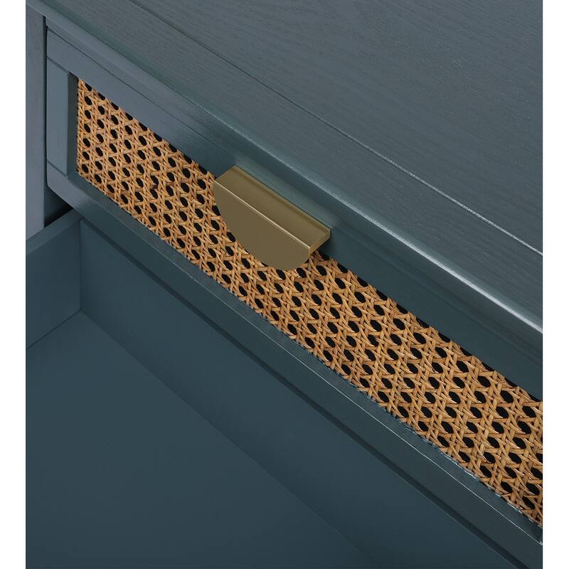 2-Drawer Nightstand Bed Side Table with Storage Cabinet End Table shelf Wood Side Table