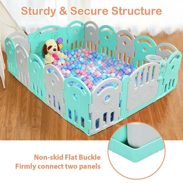 16 panel baby playpen