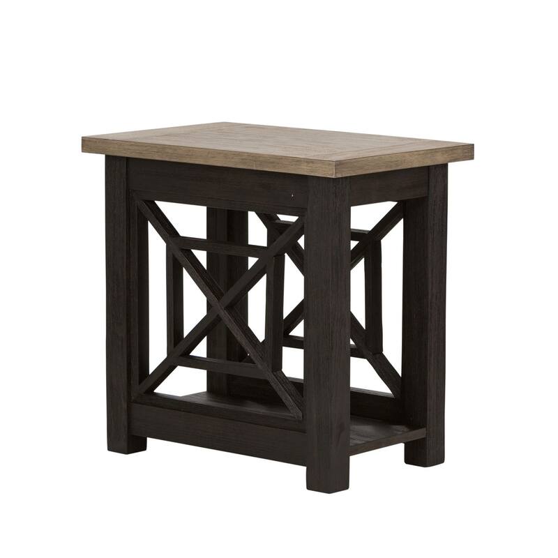 Heatherbrook Charcoal and Ash Chair Side Table