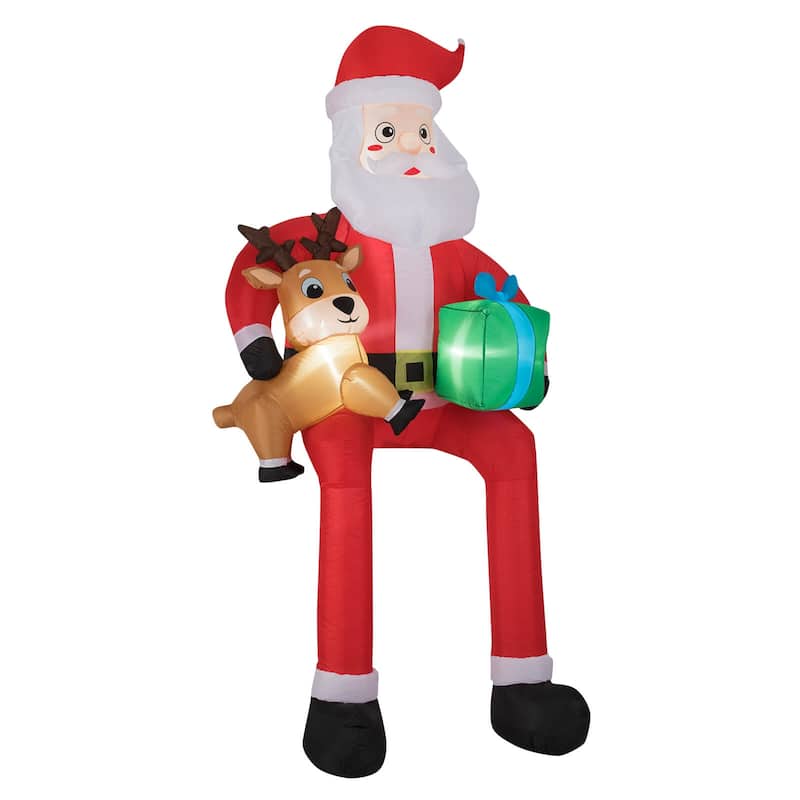 Costway 9.5 FT Christmas Inflatable Santa Decoration with Built-in LED - See Details