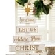 preview thumbnail 5 of 13, Glitzhome Christmas Tree Shaped Wooden Nativity Sign Table Decor for Holiday Party