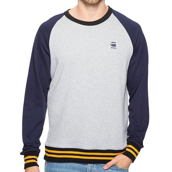 colorblock crewneck sweater