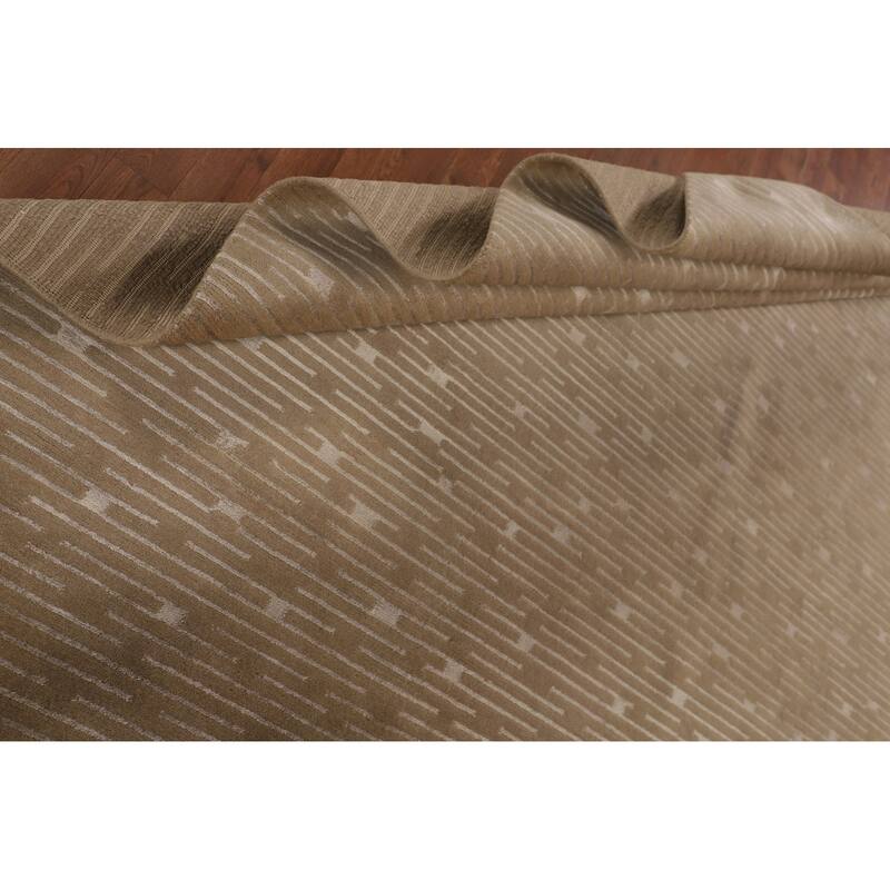 Nepalese Modern Area Rug Hand-Knotted Wool Carpet - 9'3" x 11'10"