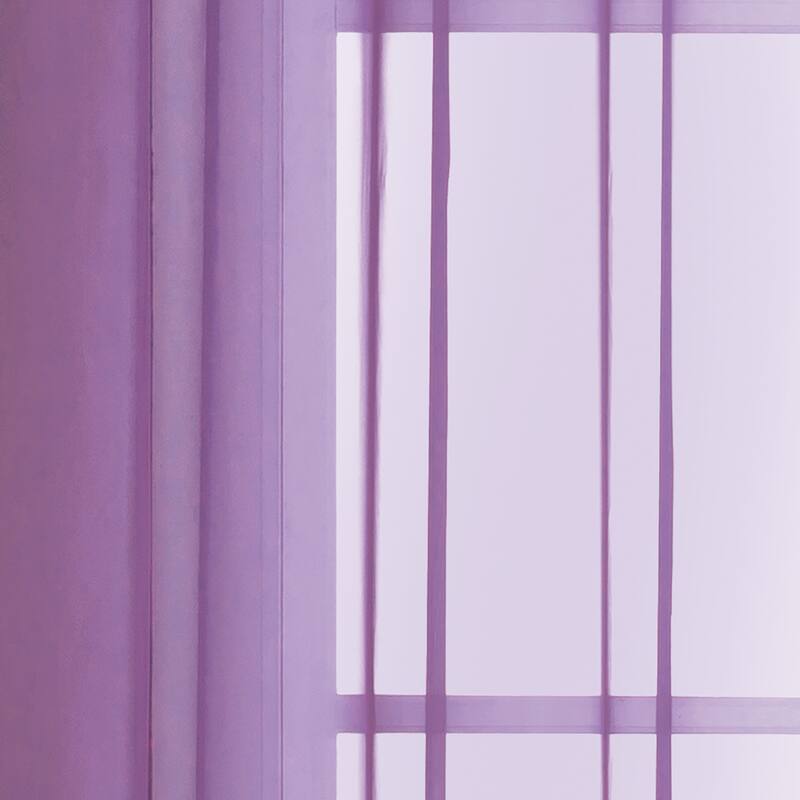 Window Elements Diamond Sheer Voile Extra Wide, 56 Inch Wide. Rod Pocket Curtain Panel