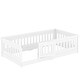 preview thumbnail 7 of 10, Twin Montessori Floor Bed with Guardrails & Arched Door