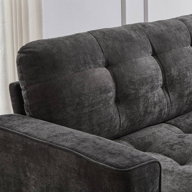 126" U-Shaped Sectional Sofa with Storage Ottomans & Bluetooth Speakers - Modular Couch with LED Lights, Console