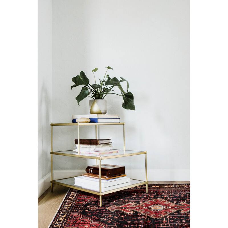 ECARPETGALLERY Hand-knotted Anadol Black, Red Wool Rug - 4'8 x 6'11