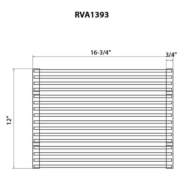 Ruvati Stainless Steel Foldable Drying Rack Replacement for RVG1533 Farmhouse Workstation Sink - RVA1393