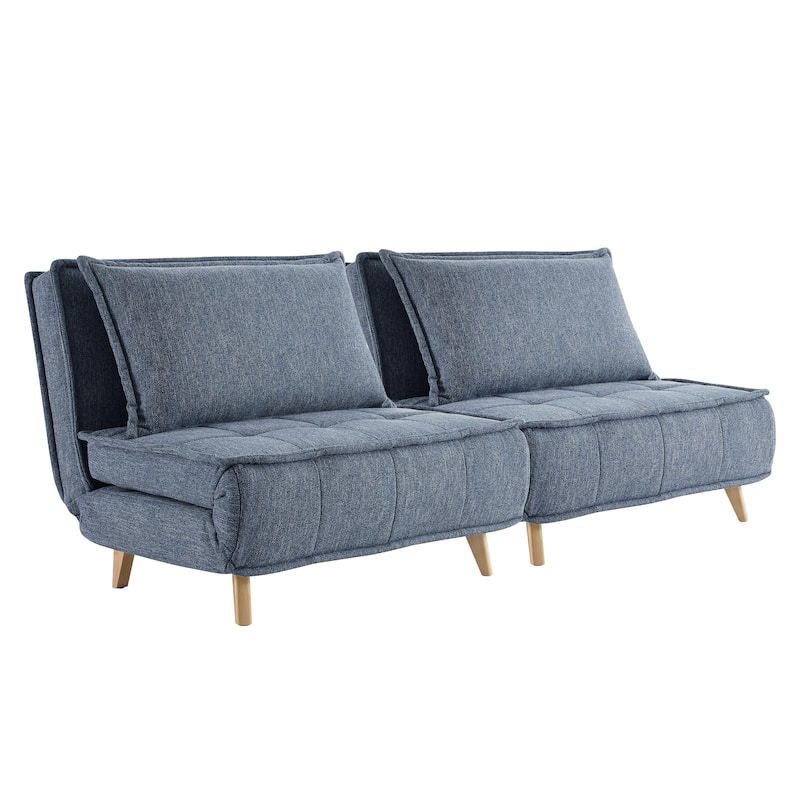 Art Leon Modern Modular Convertible Sofa Chair - 2pcs-Blue