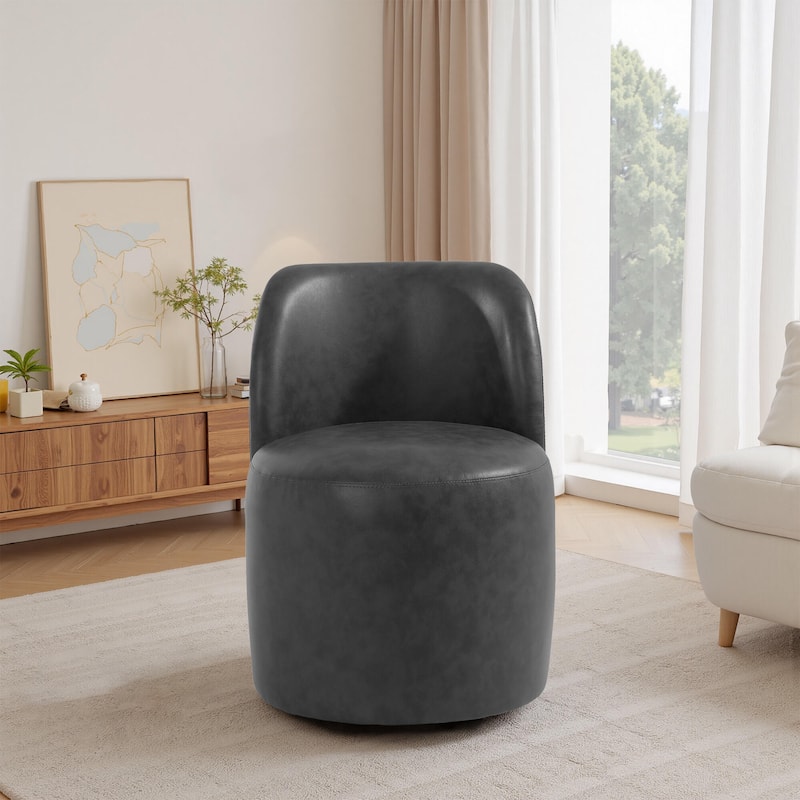 Modern Linen Upholstery Dining Chair Barrel Chair