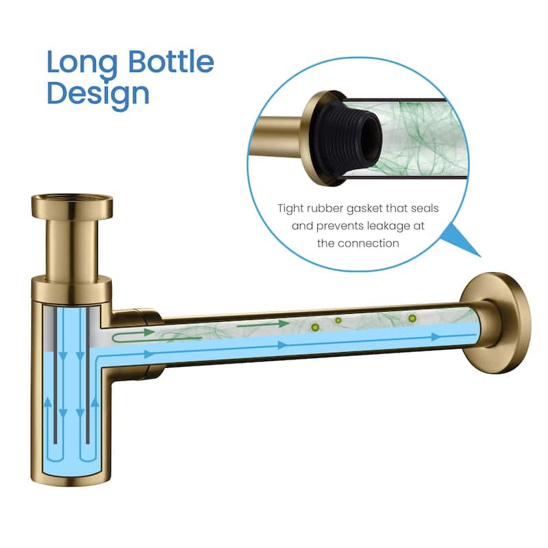 Bathroom Sink Decorative Round Bottle Trap