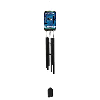 NFL Wind Chime, #1 Fan with Team Logo, Seattle Seahawks