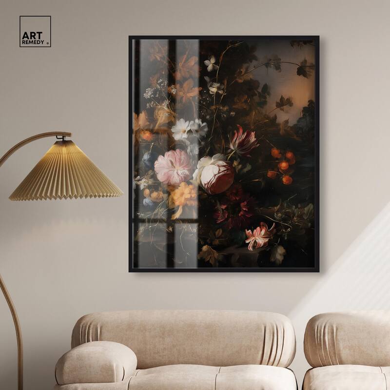 Shadowed Petal Secrets I Shadowbox by Art Remedy
