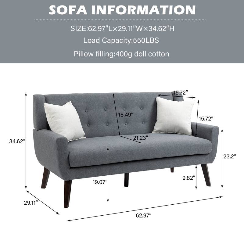 Cotton/ Linen Look Fabric Modern Accent Armchair
