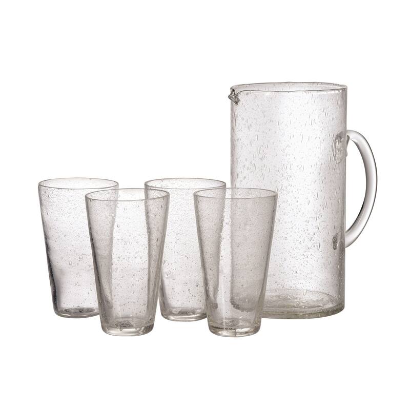 Bubble Glass Set/4- ST - CLEAR