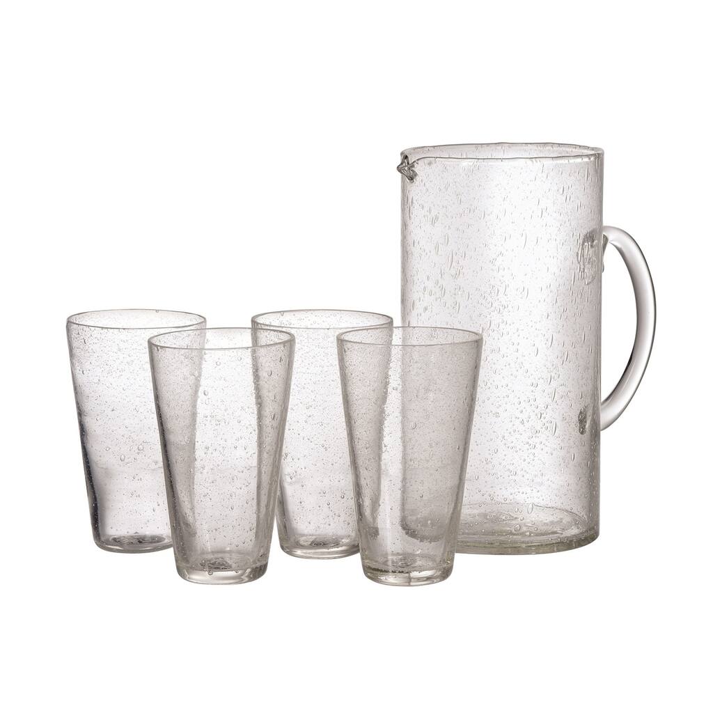 Bubble Glass Set/4- ST - CLEAR