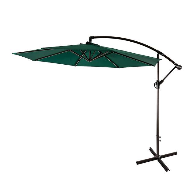 Weller 10 Ft. Offset Cantilever Hanging Patio Umbrella - Green