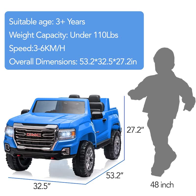 24V 2 Seater Ride-On Truck Car, 7AH Authorized Universal Battery Powered Electric Car