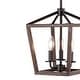 preview thumbnail 26 of 38, Oria Iron Farmhouse Industrial Lantern LED Pendant, Oil Rubbed Bronze/Faux Wood by JONATHAN Y