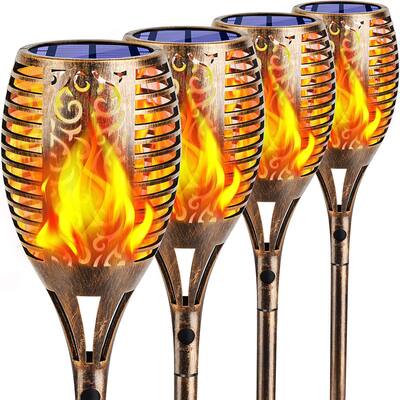 Sunklly Solar Lanterns - Hanging Solar Lights, Color Changing & Fixed 9 Modes, Waterproof, Outdoor Lights, Flickering Flame, Camping Lanterns, Decoration For Tent, Garden, Patio, Pathway (2 Pack