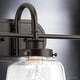 preview thumbnail 4 of 5, Luxury Industrial Chic Bathroom Vanity Light, 11.25"H x 26"W, with Art Deco Style, Olde Bronze Finish by Urban Ambiance