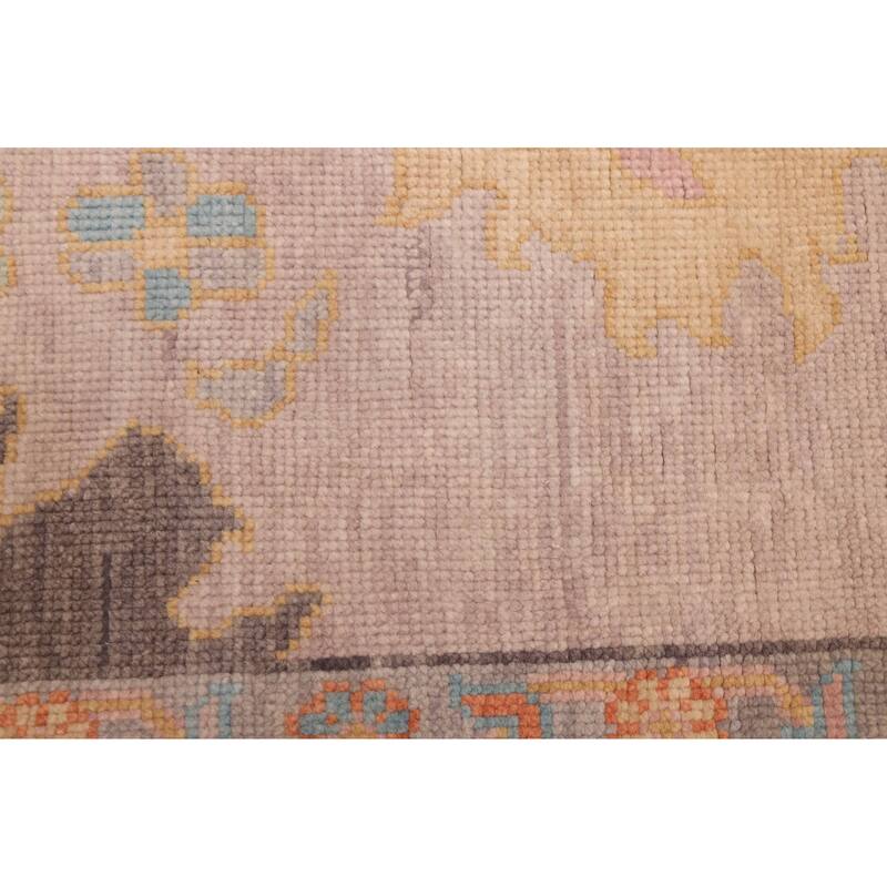 ECARPETGALLERY Hand-knotted Modern Oushak Light Grey Wool Rug - 8'11 x 11'11