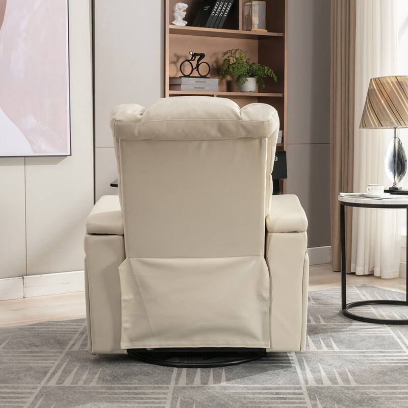 270 Degree Swivel PU Leather Power Recliner